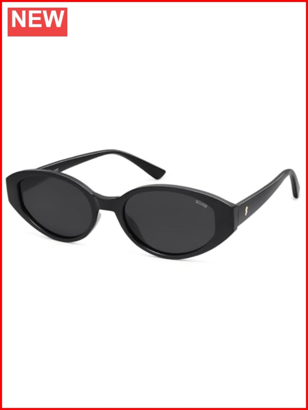 SOJOS Retro Oval Cat Eye Polarized Sunglasses UV400 Full Frame